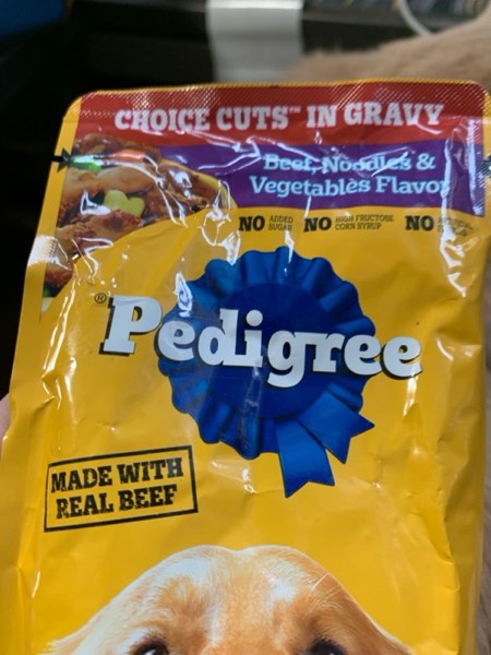 Condition photo showing New/Like New for Pedigree Choice Cuts No Added Sugar Beef Noodles & Vegetables Flavor in Gravy Wet Dog Food (3.5 oz)