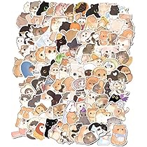 Cats Stickers 52PCS Kawaii Funny Cats Toy Stickers for Book Graffiti Waterproof Vinyl Decals for Kids Adults Teens for Birthday Party Supplies Decoration Favors for Water Bottles Laptop