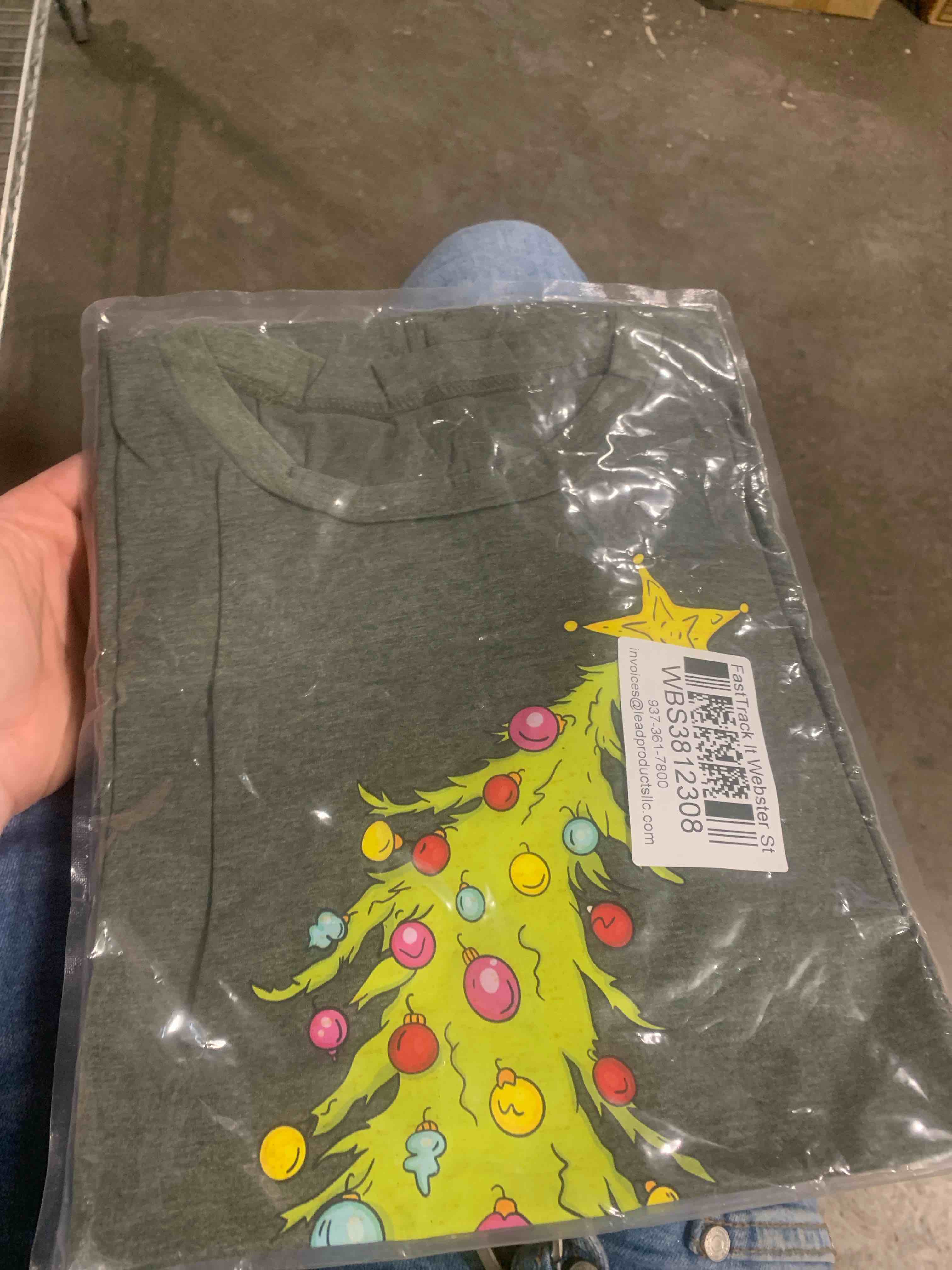 Condition photo showing Brand New for Beopjesk Christmas Shirts Womens Leopard Plaid Trees Printed Casual Short Sleeve Graphic Tees Tops(722-Tree-Green,S), Small