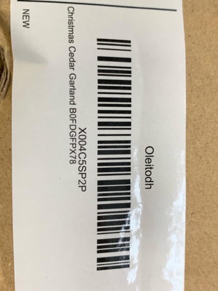 Condition photo showing New/Like New for 1 Pcs Artificial Norfolk Pine Garlands Christmas, 6 FT Dense Real Touch Winter Pine Garland Ornament, Green Artificial Greenery Garland for Table, Mantle, Wall, Indoor, Outdoor Christmas Decorations Norfolk Garland 6 FT-1 PCs