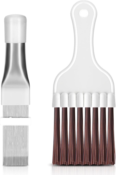 2pcs air conditioner fin comb cleaner kit ac coil cleaning brush condenser fin straightener ac evaporator comb radiator repair clean tool(2)