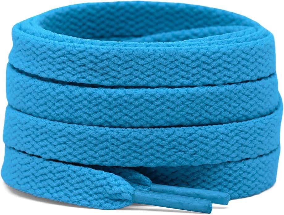 delele 2 pair flat shoe laces 5/16" wide shoelaces for athletic running sneakers shoes boot strings