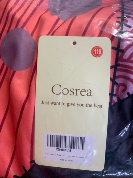 Condition photo showing New/Like New for Cosrea Women Short Sleeve Dress and Tights with Scar Sticker for Halloween Horror Set 5-6 Years Red