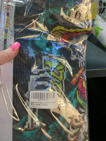 Condition photo showing New/Like New for ijbnhd 5D Skull Diamond Art Kits for Adults, DIY Skull Diamond Painting Kits for Beginners, Full Drill Rhinestone Gem Art Craft Kits for Home Wall Decor 14X14Inch Skull-1