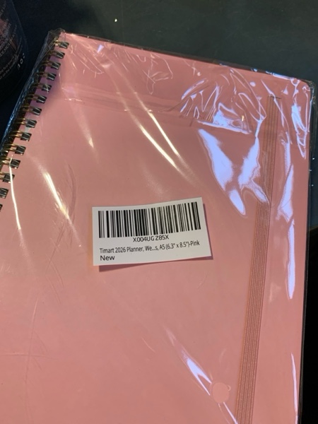 Condition photo showing New/Like New for Timart 2026 Planner, Weekly and Monthly Planner, January 2026 - December 2026 Agenda Book, Hardcover 2026 Calendar Planner Book with Tabs, Inner Pocket for Women, Perfect for Office School Home Supplies, A5 (6.3" x 8.5")-Pink Pink 6.3" x 8.5"