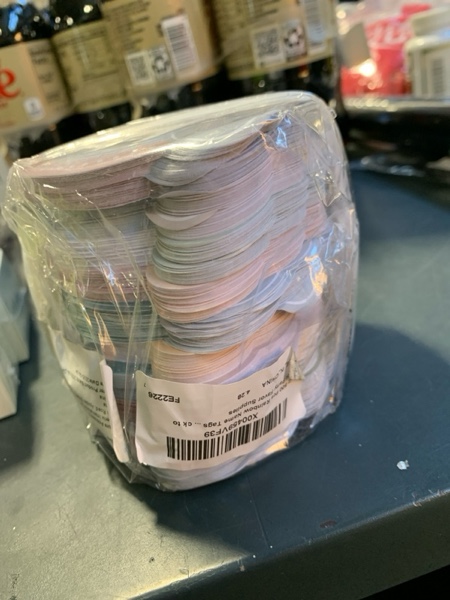 Condition photo showing New/Like New for Kosiz 500 Pcs Name Tags for 5.3" x 3" DIY Blank Paper Desk Name Labels Self Adhesive Stickers for Back to Party Favor(Rainbow)