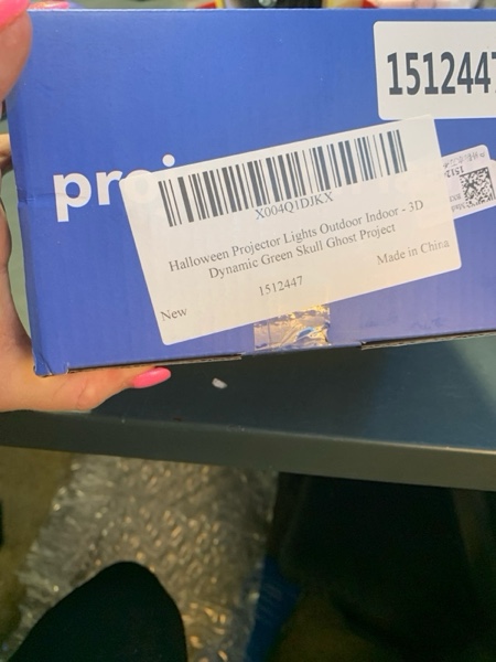 Condition photo showing New/Like New for Halloween Projector Light Outdoor, 3D Dynamic Skull Ghost Projector Decorations Lights, Waterproof Light for Halloween Party Yard Decor, Home Window Wall Decor (Plug in and Use Directly)