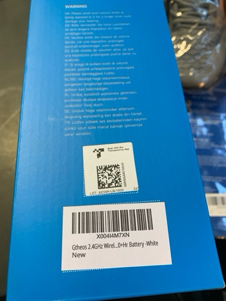 Condition photo showing New/Like New for Gtheos 2.4GHz Wireless Gaming Headset for PS5, PS4 Fortnite & Call of Duty/FPS Gamers, PC, Nintendo Switch, Bluetooth 5.3 Gaming Headphones with Noise Canceling Mic, Stereo Sound, 40+Hr Battery -White