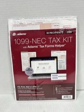 adams 2024 1099 nec tax forms kit for 30 recipients, 4-part 1099 forms