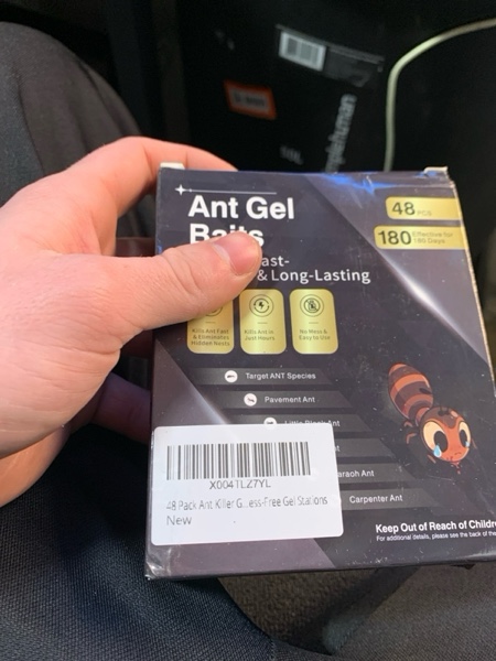 Condition photo showing New/Like New for 48 Pack Ant Killer Gel Bait, Long Lasting Indoor & Outdoor Ants Bait for Effective Ant Control, Safe & Easy to Use Pest Control for All Common Household Ants, Mess-Free Gel Stations Green