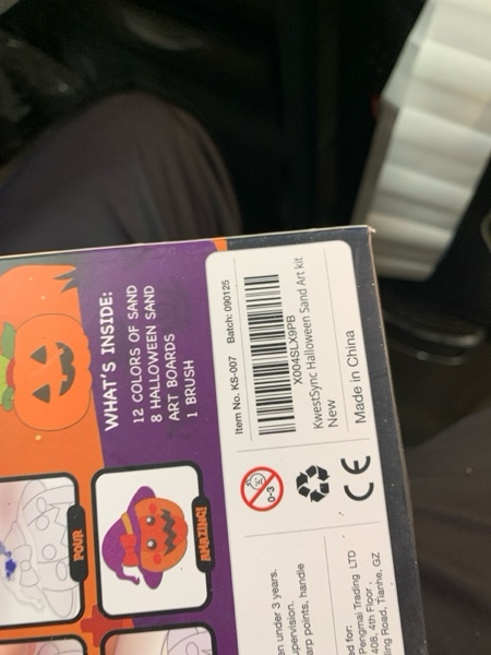 Condition photo showing New/Like New for KwestSync Halloween Sand Art Crafts for Kids - Crafts for Kids Ages 4-8, 3-5, Halloween Party Favor with 8 Pumpkin, Ghost, Bat Sand Painting, Trick or Treat Goodie Bag Gifts for 4 5 6 7 8 Years Old