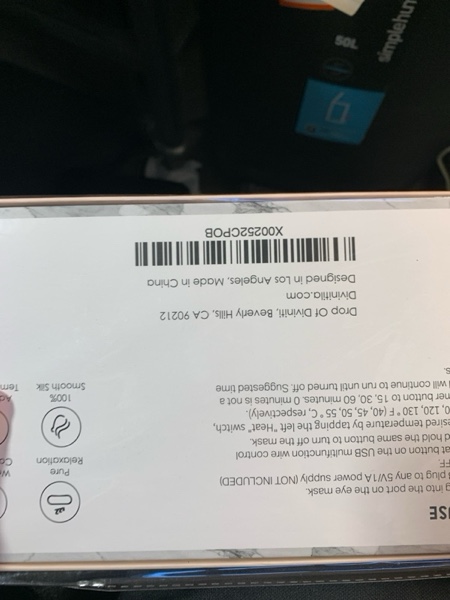 Condition photo showing New/Like New for DiviniTi Heated Eye Mask - Moist Heat Warming Compress for Dry Eye Relief & Stye Treatment