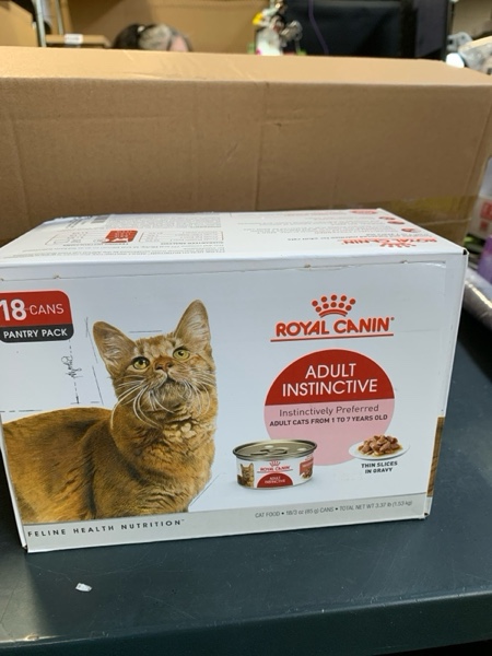 Condition photo showing New/Like New for Royal Canin Feline Health Nutrition Adult Instinctive Adult Thin Slices in Gravy Cat Food, 3 oz (Pack of 18)