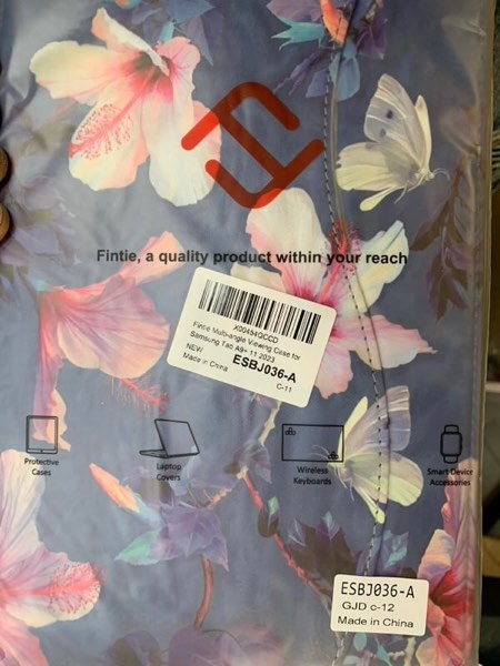 Condition photo showing New/Like New for Fintie Case for Samsung Galaxy Tab A11+ Plus 11 Inch 2025/ A9+ Plus 2023, Multi-Angle Viewing Smart Stand Back Cover with Pocket Auto Wake/Sleep, Blooming Hibiscus