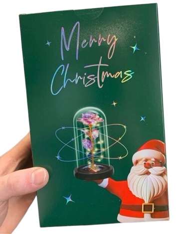 Condition photo showing New/Like New for Light Up Rose in a Glass Dome