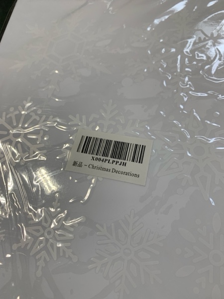 Condition photo showing New/Like New for Christmas Party Decorations - Snowflake Window Clings Stickers for Glass | Christmas Decorations Indoor Outdoor - Holiday Santa Claus Reindeer Decals Xmas Decor Party Favors Supplies for Outside 2025 White Red