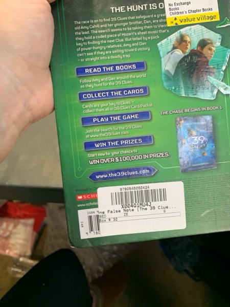 Condition photo showing New/Like New for One False Note (The 39 Clues, Book 2)