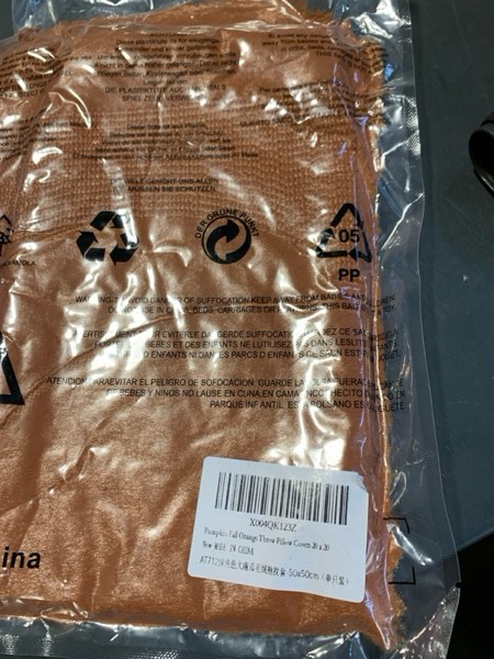 Condition photo showing New/Like New for AQOTHES 1PCS Pumpkin Fall Orange Throw Pillow Covers 20 x 20 Soft Plush Couch Sofa Pillows Cushion Covers Cases for Autumn Harvest Farmhouse Halloween Home Decorations Orange 20" x 20" (Pack of 1)