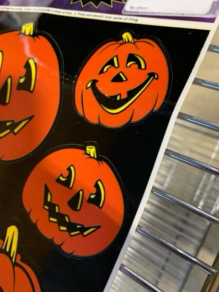 Condition photo showing New/Like New for Jack-O-Lantern Clings Party Accessory (1 count) (11/Sh)