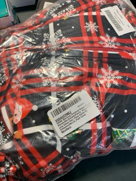 Condition photo showing New/Like New for (Size XL, Men) VNVNE Matching Christmas Onesie Pajamas for Women/Men/Couples/Family, Xmas Holiday Long Sleeve