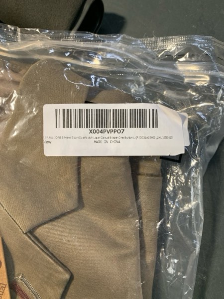 Condition photo showing New/Like New for (Size 2XL) PJ PAUL JONES Mens Sport Coat Notch Lapel Casual Blazer One Button Slim Fit Lightweight Suit Jacket