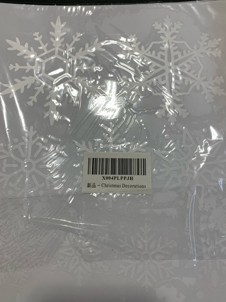 Condition photo showing New/Like New for Christmas Party Decorations - Snowflake Window Clings Stickers for Glass | Christmas Decorations Indoor Outdoor - Holiday Santa Claus Reindeer Decals Xmas Decor Party Favors Supplies for Outside 2025 White Red