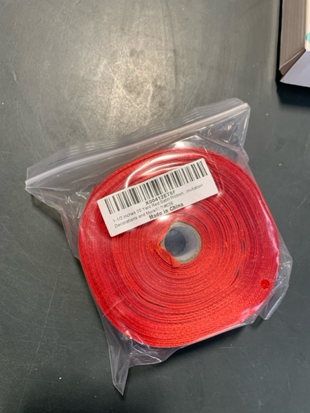 Condition photo showing New/Like New for 1-1/2 inches 50 Yard Red Satin Ribbon for Gift Wrapping, Wedding, Crafts, Christmas,Easter, Floral, Hair, Invitation Decorations and More Red 1-1/2 inches