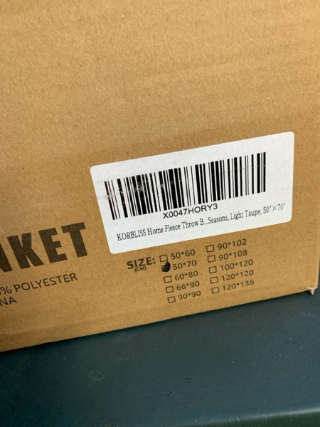 Condition photo showing New/Like New for Home Fleece Twin 50x70 Inches Blanket for Couch, Bed, TV, Party, and Gift - 3D Jacquard Decorative Blankets - Cozy Soft Blanket, All Seasons, Flower Light Taupe, 50"x70" Flower Light Taupe 50" x 70"