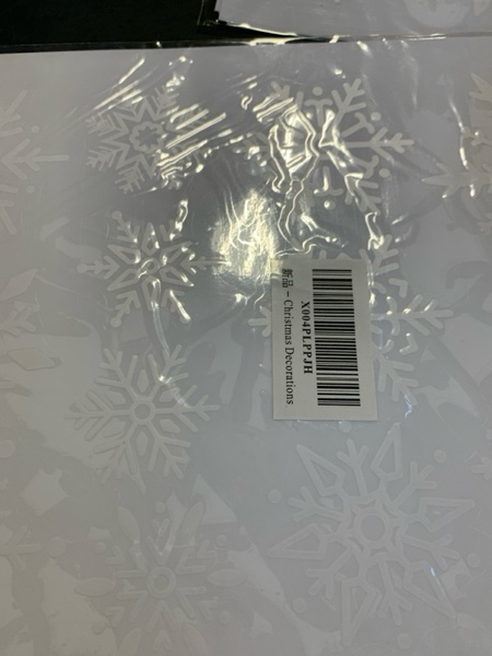 Condition photo showing New/Like New for Christmas Party Decorations - Snowflake Window Clings Stickers for Glass | Christmas Decorations Indoor Outdoor - Holiday Santa Claus Reindeer Decals Xmas Decor Party Favors Supplies for Outside 2025 White Red