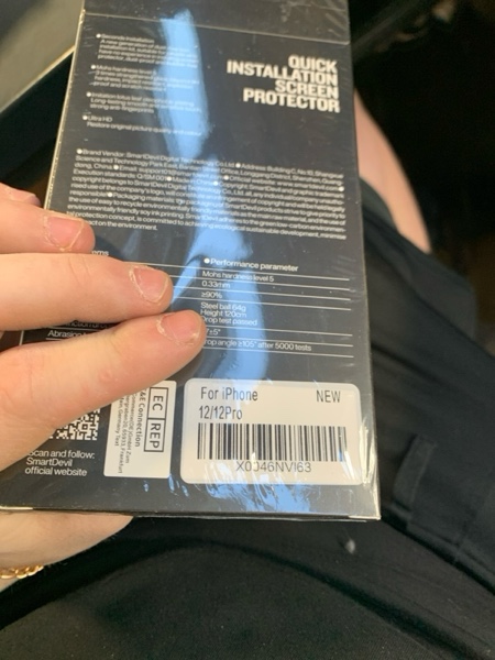 Condition photo showing New/Like New for SMARTDEVIL 3 Pack for iPhone 12 Pro/iPhone 12 Screen Protector, 9H Hardness Military Grade Shatterproof, HD Clear Tempered Glass with Auto Dust-Elimination, Bubble Free, Easy Installation iPhone 12/12 Pro Clear