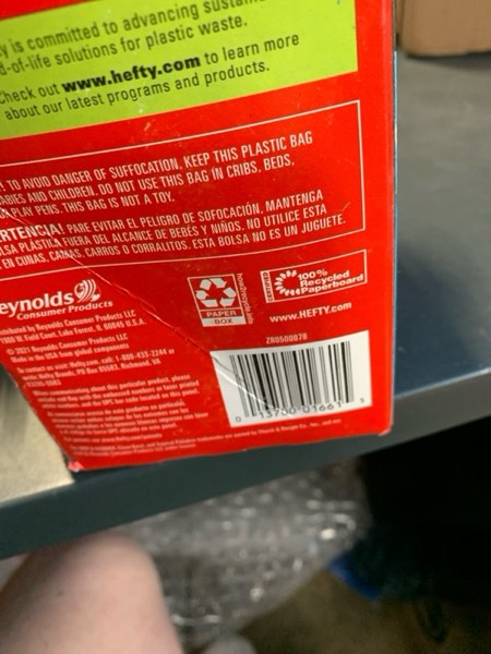 Condition photo showing New/Like New for Hefty Ultra Strong 13 Gallon Trash Bags, Black Tall Kitchen Trash Bags 13 Gallon Size, Break Resistant Drawstring Enclosure, Continuous Odor Control, Blackout, Clean Burst Scent, 80 Bags