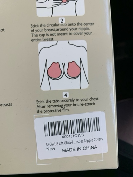 Condition photo showing New/Like New for APOWUS Sticky Bra Push Up,Adhesive Bras, Nipple Covers with Lift for Backless Strapless Dress 02