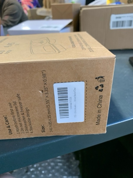 Condition photo showing New/Like New for 20 Sets Reusable Snack Containers with Lids & 20 Sporks – Double Compartment for Portion Control, BPA-Free Leak-Proof Dipping Containers for Meal Prep, Travel, and Outdoor Snacks (Clear)