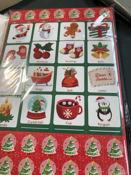 Condition photo showing New/Like New for OHOME Christmas Games | Xmas Bingo for Kids - 24 Players Christmas Crafts Activities Party Favors Supplies for Families - Xmas Gifts Bulk for Boys Girls Grandkids | Stocking Stuffers for Kids Toddler