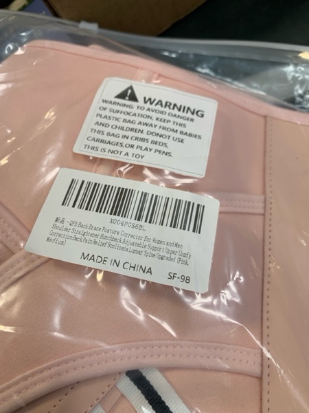 Condition photo showing New/Like New for Back Brace Posture Corrector for Women and Men Shoulder Straightener Hunchback Adjustable Support Upper Comfy Correction Back Pain Relief Scoliosis Lumbar Spine Upgraded (Pink, Medium)