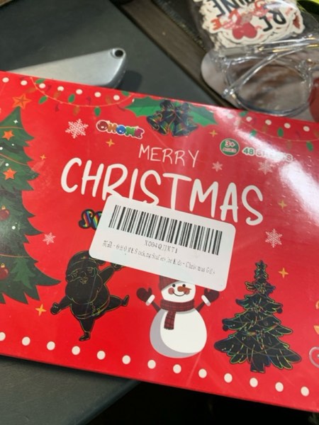 Condition photo showing New/Like New for Stocking Stuffers - 48 PCS Rainbow Scratch Paper Cards Set | Christmas Crafts Toys Game for Kids - Christmas Gifts Ornaments Party Favors Decorations Supplies for Grandkids - Toddler Stocking Stuffers