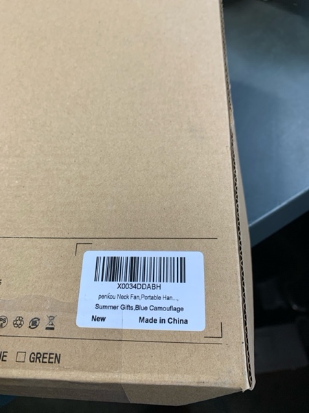 Condition photo showing New/Like New for Portable Neck Fan, Hands Free Bladeless Fan, 360° Cooling Personal Fan,Wearable Quiet Fan for Outdoor Indoor, Birthday Gifts for Men Women Mom Dad, 4000mAh Battery USB Rechargeable(Blue Camouflage)