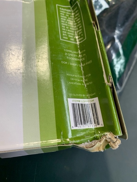 Condition photo showing New/Like New for SAFEGUARD Latex Gloves, Powder Free and Food Grade Gloves, 100 Count
