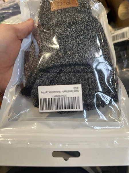 Condition photo showing New/Like New for Winter Thermal Fingerless Gloves Mittens, Knitted Convertible Mittens Flap, Warm Gloves for Women and Men Medium Light Grey