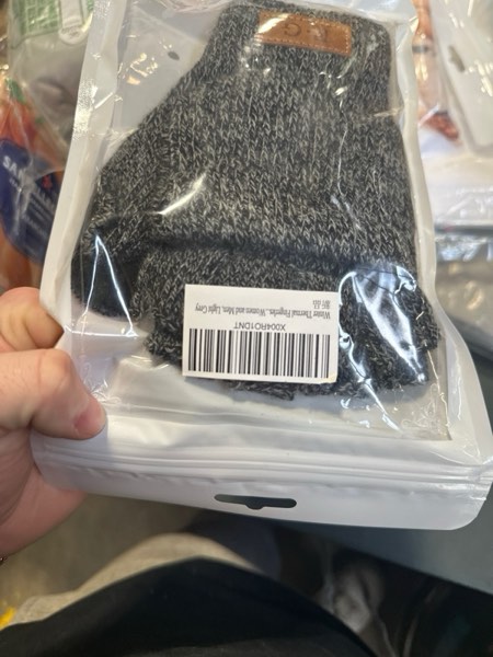Condition photo showing New/Like New for Winter Thermal Fingerless Gloves Mittens, Knitted Convertible Mittens Flap, Warm Gloves for Women and Men Medium Light Grey