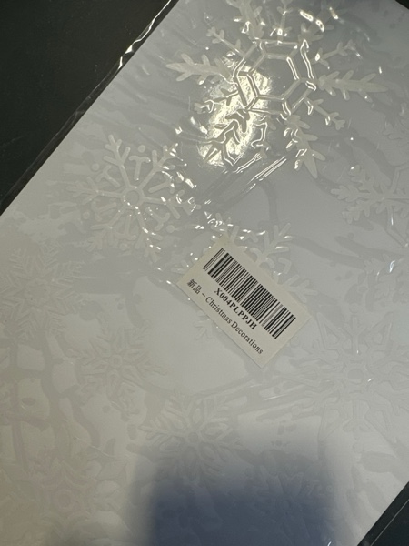 Condition photo showing New/Like New for Christmas Party Decorations - Snowflake Window Clings Stickers for Glass | Christmas Decorations Indoor Outdoor - Holiday Santa Claus Reindeer Decals Xmas Decor Party Favors Supplies for Outside 2025 White Red
