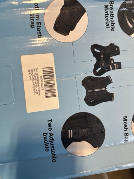 Condition photo showing New/Like New for VBSD Weighted Vest Woman 6lb/8lb/12lb/16lb/20lb/25lb/30lb Weight Vest for Women Men Body Weight Vests for Walking Strength Training Running Workout Jogging Fitness 12LB Black