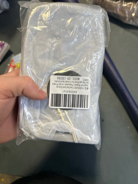 Condition photo showing New/Like New for Clear bag for stadium events, women's Clear Purse crossbody bag, stadium approved with front pocket, perfect for concerts Grey