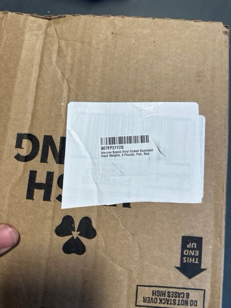 Condition photo showing New/Like New for Amazon Basics Vinyl Coated Dumbbell Hand Weights 8 Pounds, Pair