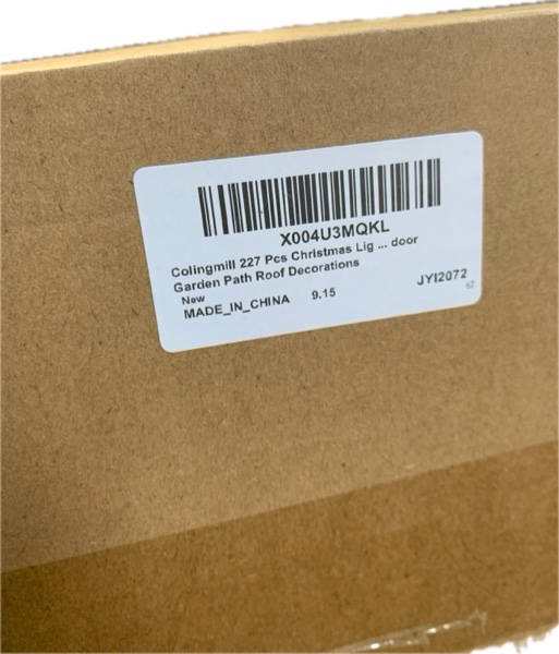 Condition photo showing New/Like New for Colingmill 227 Pieces Christmas Light Hooks Set — 100 Christmas Clips, 24 Light Stakes, 100 Mini Clips, 98ft Holiday Garland Ties Universal for C9 C7 Patio Garden Path Roof Decorations