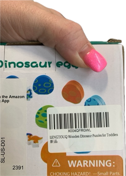 Condition photo showing New/Like New for 10 Pieces Dinosaur Egg Pairing Toys — Colored Wooden Puzzles for Toddlers 1-3 Year Old — Montessori Toys for Preschool Education for Toddlers