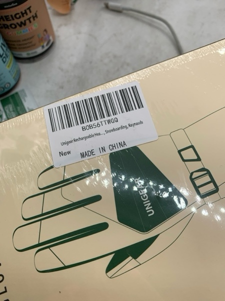 Condition photo showing New/Like New for Unigear Rechargeable Heated Gloves for Men Women, 3 Heating Level Electric Battery Ski Gloves, Thinsulate Waterproof Winter Touchscreen Leather for Outdoor Work, Snowboarding, Raynauds