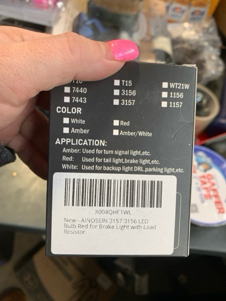 Condition photo showing New/Like New for 3156 3157 LED Bulb Red for Brake Light, 3157A Anti Hyper Flash Error Free Tail Light, 3057 4057 T25 Bulbs for 12-24V Car Truck Stop Lights, Fit CK & Standard Socket, 2 Pack