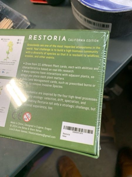 Condition photo showing New/Like New for Lina & Brent Games Restoria: Ecology Game