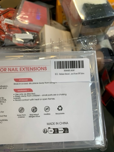 Condition photo showing New/Like New for Medium Almond Nail Tips, SSWSBYKE 300pcs Soft Gel Nail Tips for Full Cover Pre-Shaped Acrylic Fake Nails Tips 15 Sizes Half Matte Press On Nails for Extension Home DIY Salon